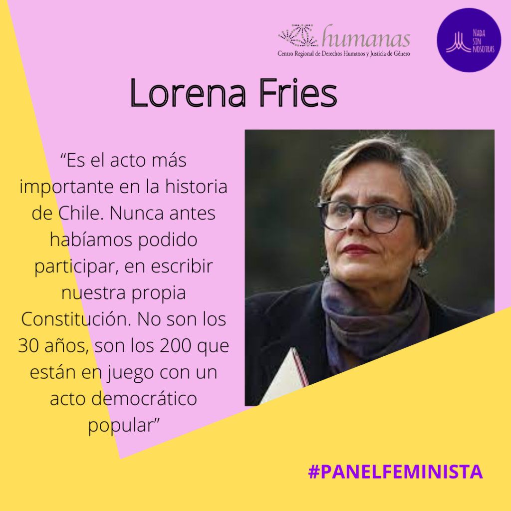 Lorena Fries: “Es primera vez que las mujeres vamos a estar en un 50% dentro de esa convención, y eso significa un pasito más hacia la igualdad de género”