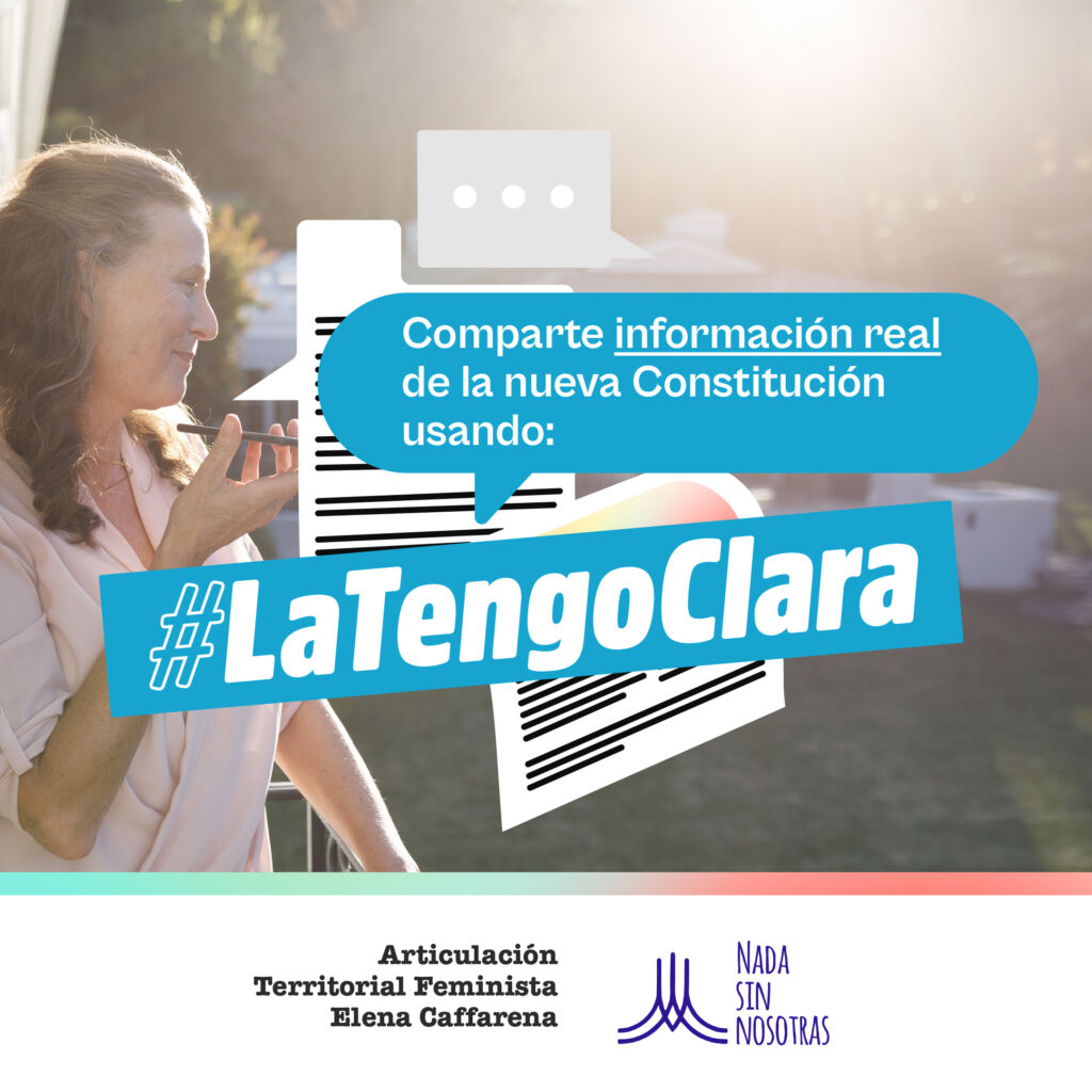 Articulación Territorial Feminista Elena Caffarena lanza campaña #LaTengoClara llamando a participar de manera informada en el plebiscito de salida
